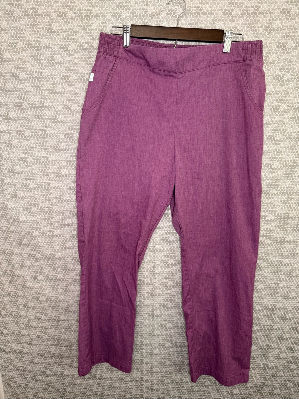 Buttersoft Women Large Purple Stretch Scrub Bottoms Pants